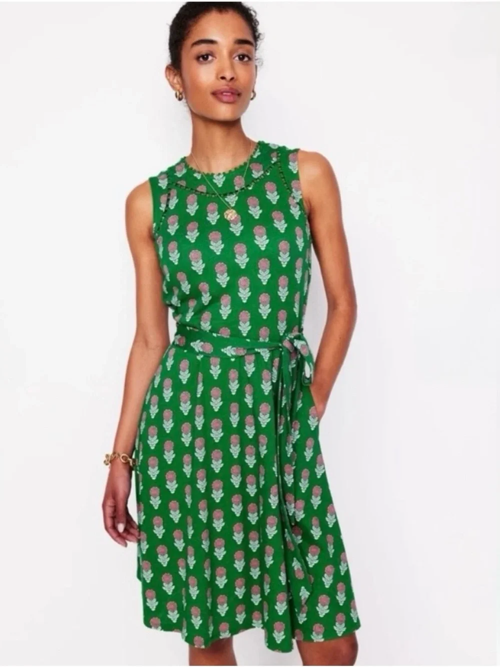 Boden Mila Short Jersey Dress - Picture 1 of 9